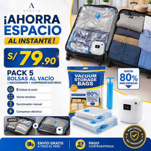 BOLSA AL VACIO + COMPRESOR ELECTRICO